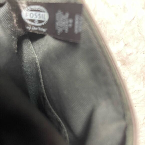 Fossil leather cranberry red messenger bag distressed cow hide leather f… - Picture 7 of 9